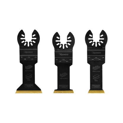 Kango 3-Piece Metal Plunge Cut Multi-Tool Blade Set, Titanium Coated, Universal Fit