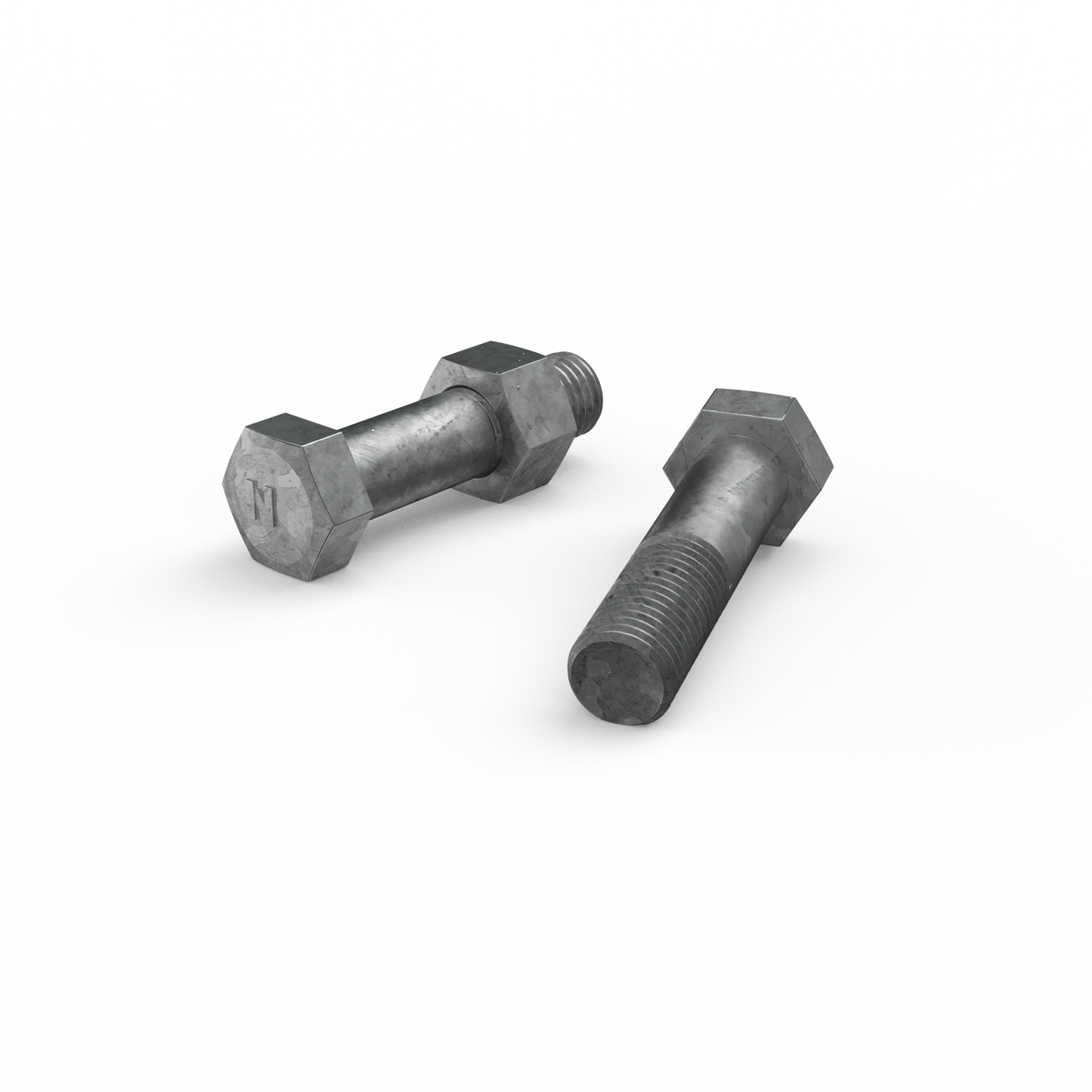 ZENITH M16 x 65mm Galvanised Hex Head Bolts & Nuts, Corrosion Resistant