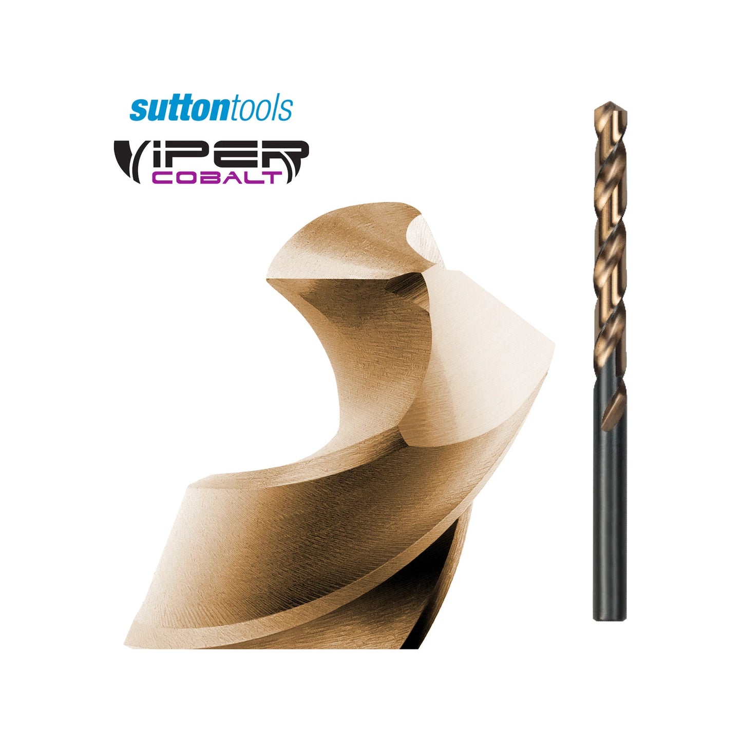 Sutton Tools 4.5mm Cobalt Jobber Drill Bit, 118° Split Point, Versatile Use, Extended Life