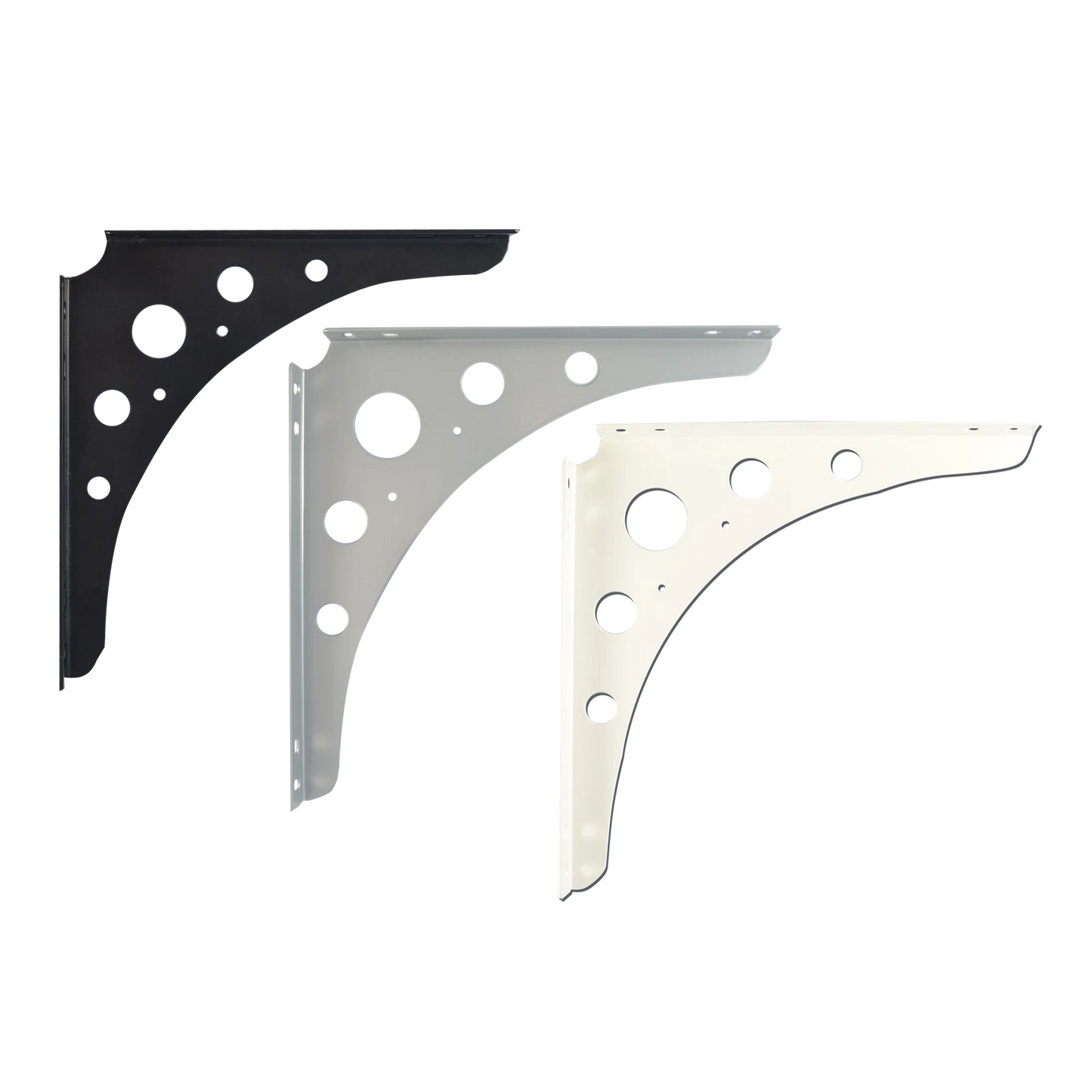 Carinya Euro Bracket 200x200mm White - 75kg Load, Decorative Steel Shelving