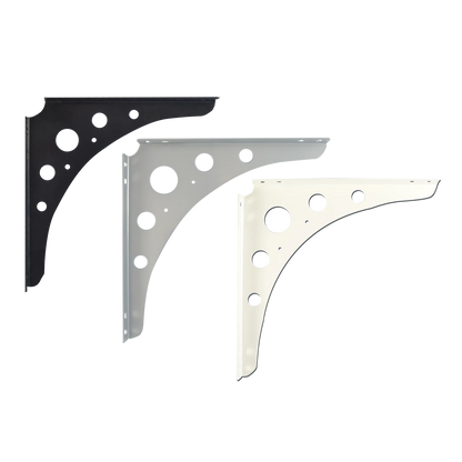 Carinya Euro Bracket 200x200mm White - 75kg Load, Decorative Steel Shelving