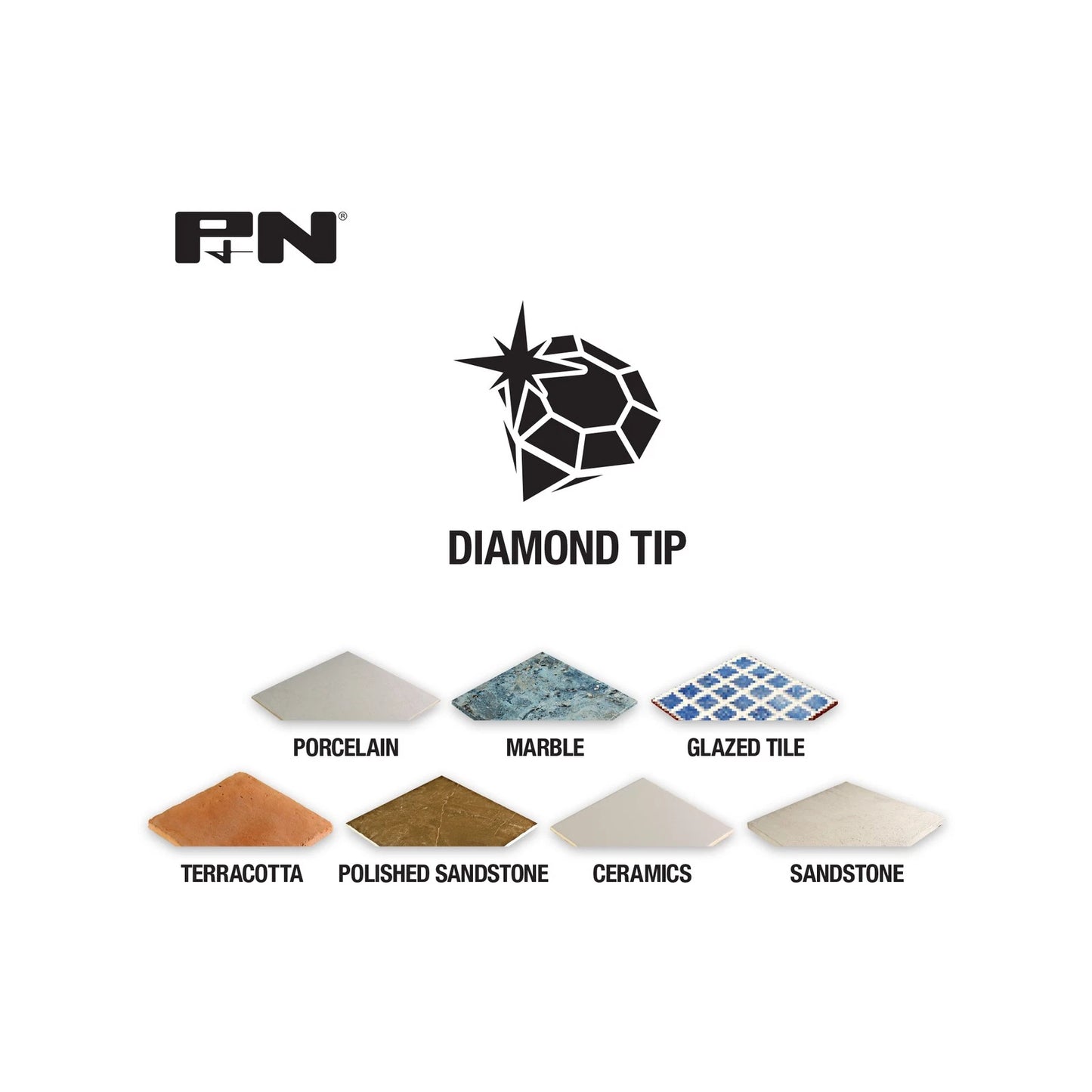 P&N 6 Piece Diamond Drill Bit Set with Water Dispenser - Resin Bonded Coating, Electro Plated