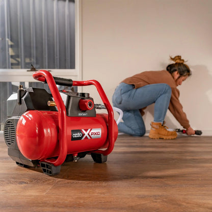 Ozito PXC Cordless 6L Oil-Free Air Compressor 2x18V, Portable, 90L/min Airflow