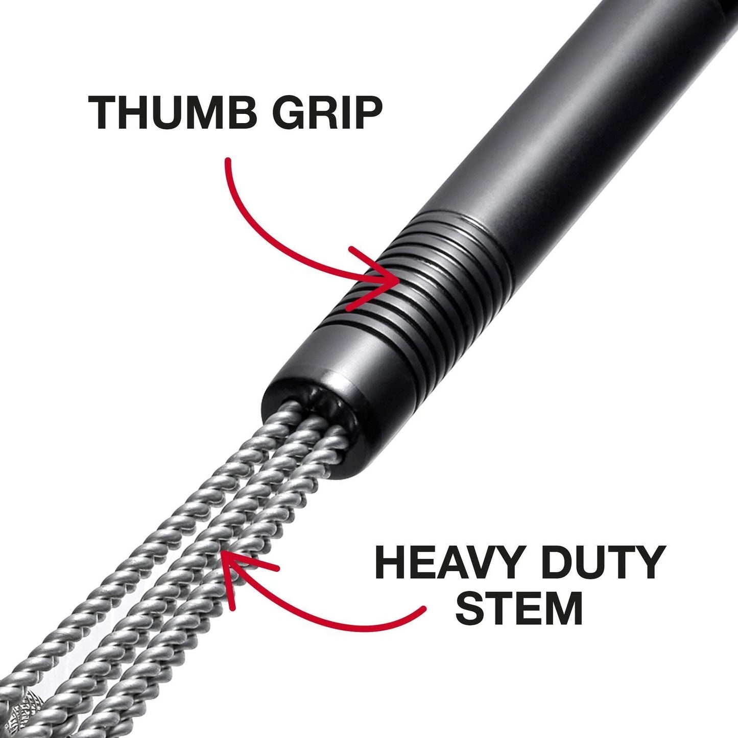 Char-Griller Triple Grid Helix Grill Brush, Stainless Steel Coils, Triple Head, 18" Length