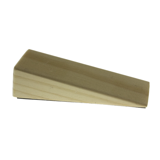 Adoored Small Beige Timber Wedge Door Stop for Indoor Use