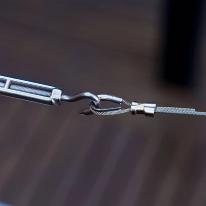 Taskmaster 2mm 316 Stainless Steel Rope Thimble - 4 Pack, Marine-Grade, Anti-Corrosive