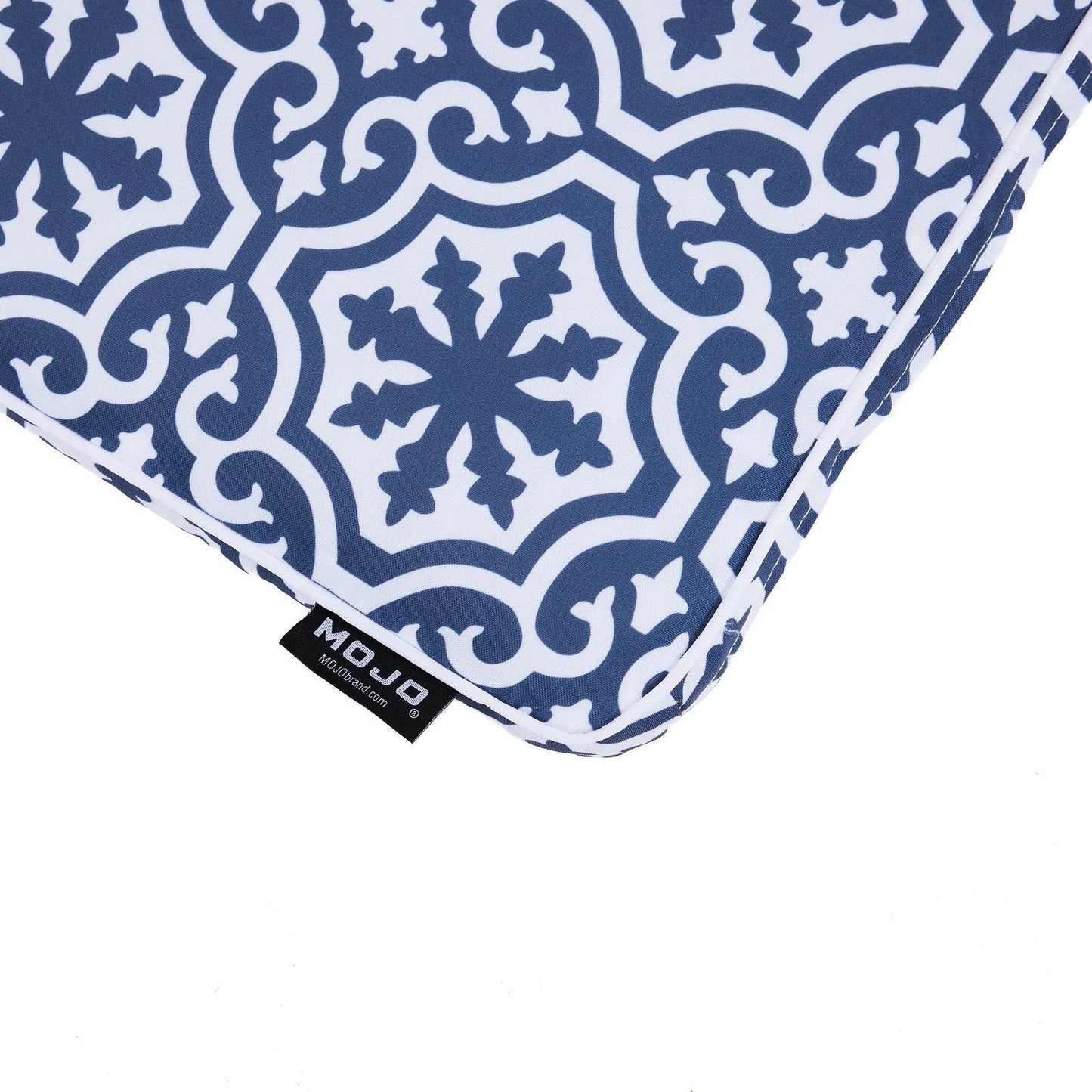 MOJO Blue and White Marrakesh UV & Water Resistant Outdoor Cushion