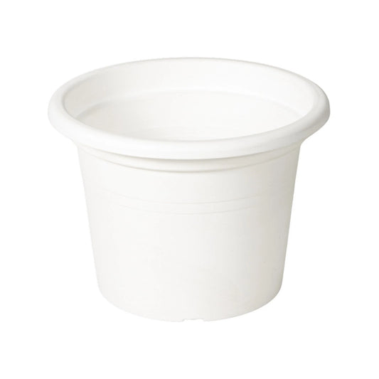 Respect 40cm White Cylinda Planter - Eco-Friendly, Recycled, Indoor/Outdoor, UV Resistant