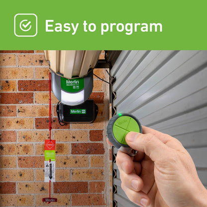 Merlin Water Resistant 4-Button Garage Door Remote, IP65, Universal Compatibility