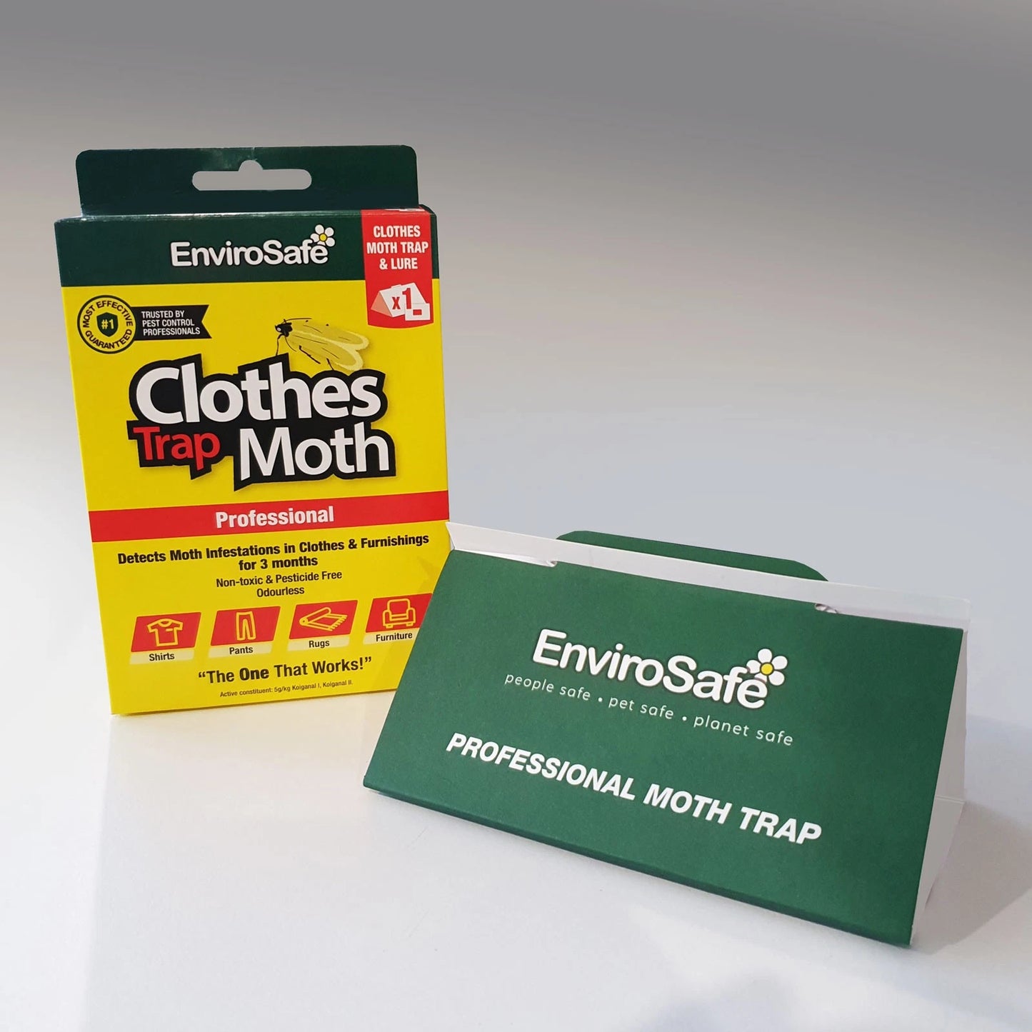 EnviroSafe Clothes Moth Trap, Pesticide-Free, 3-Month Pheromone Lure, Large Area Coverage