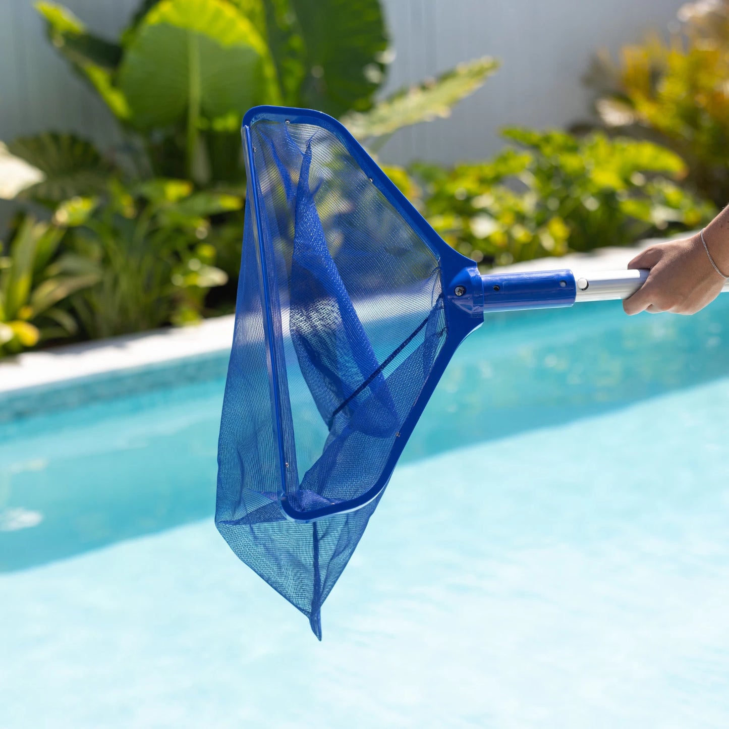 Hy-Clor Leaf Rake - Wide Mouth, Deep Net, Efficient Pool Debris Removal