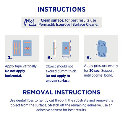 Permastik Ultra Bond Mounting Tape 5m x 32mm, Holds 30kg/m, Weather & UV Resistant