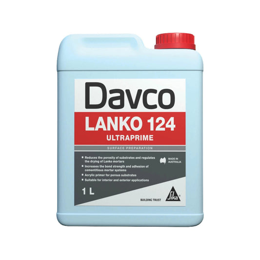 Davco 1L Ultraprime 124 Acrylic Surface Primer - High Bond Strength, Reduces Porosity