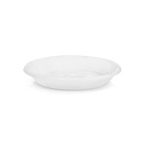 EDEN White Transparent Plant Saucer 14cm - Leak-Proof, Stylish, Durable Polypropylene