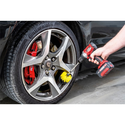 Ozito Ultimate Cleaning Brush Set for Cordless Drills - 3 Brushes, Versatile Surfaces