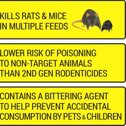 Ratsak 1kg Double Strength Bait Station - Safe Indoor Rodent Control with Warfarin