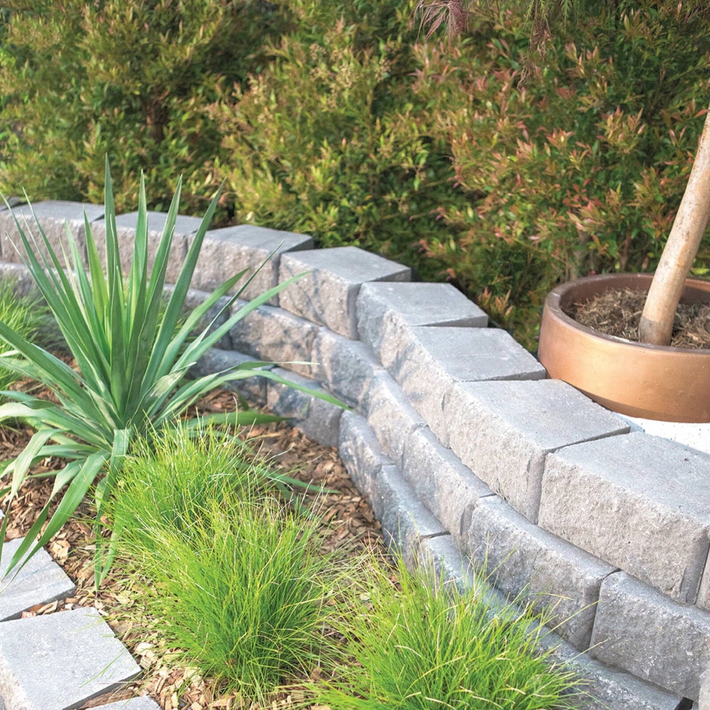 Brighton Masonry Charcoal Eziwall Block 295x180x100mm DIY Garden Retaining Wall