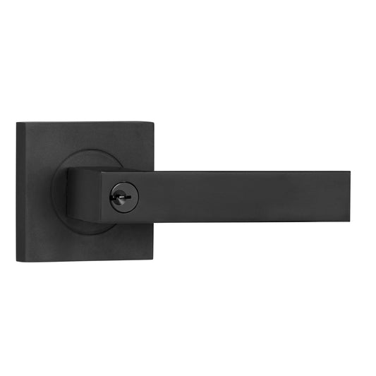 Lemaar Black Javea Entrance Set - Matte Black Finish, C4 6-Pin Cylinder, Easy Install