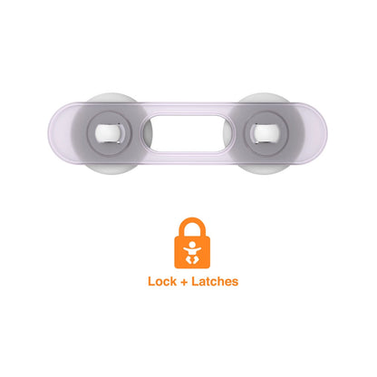 Perma Child Safety 12cm Adhesive Flexi Locks, 12 Pack - Childproof, Easy Install, One-Hand Use