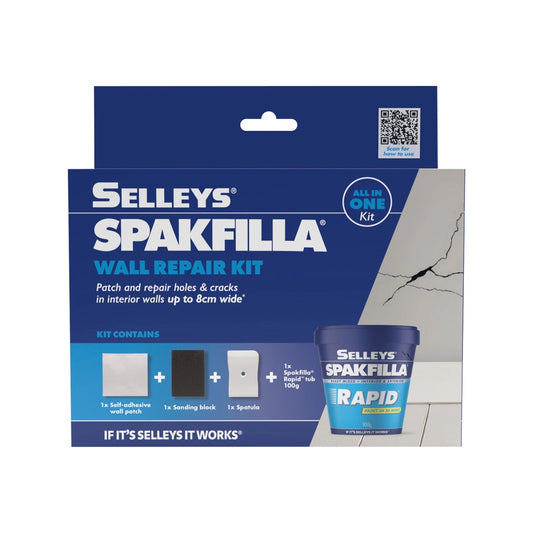 Selleys Spakfilla Wall Repair Kit - Fast-Drying, All-in-One Solution for Interior Walls, Repairs up to 8cm