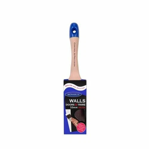 Monarch 50mm Paint Brush for Walls, Doors & Trim - Ergonomic Handle, Synthetic Filament