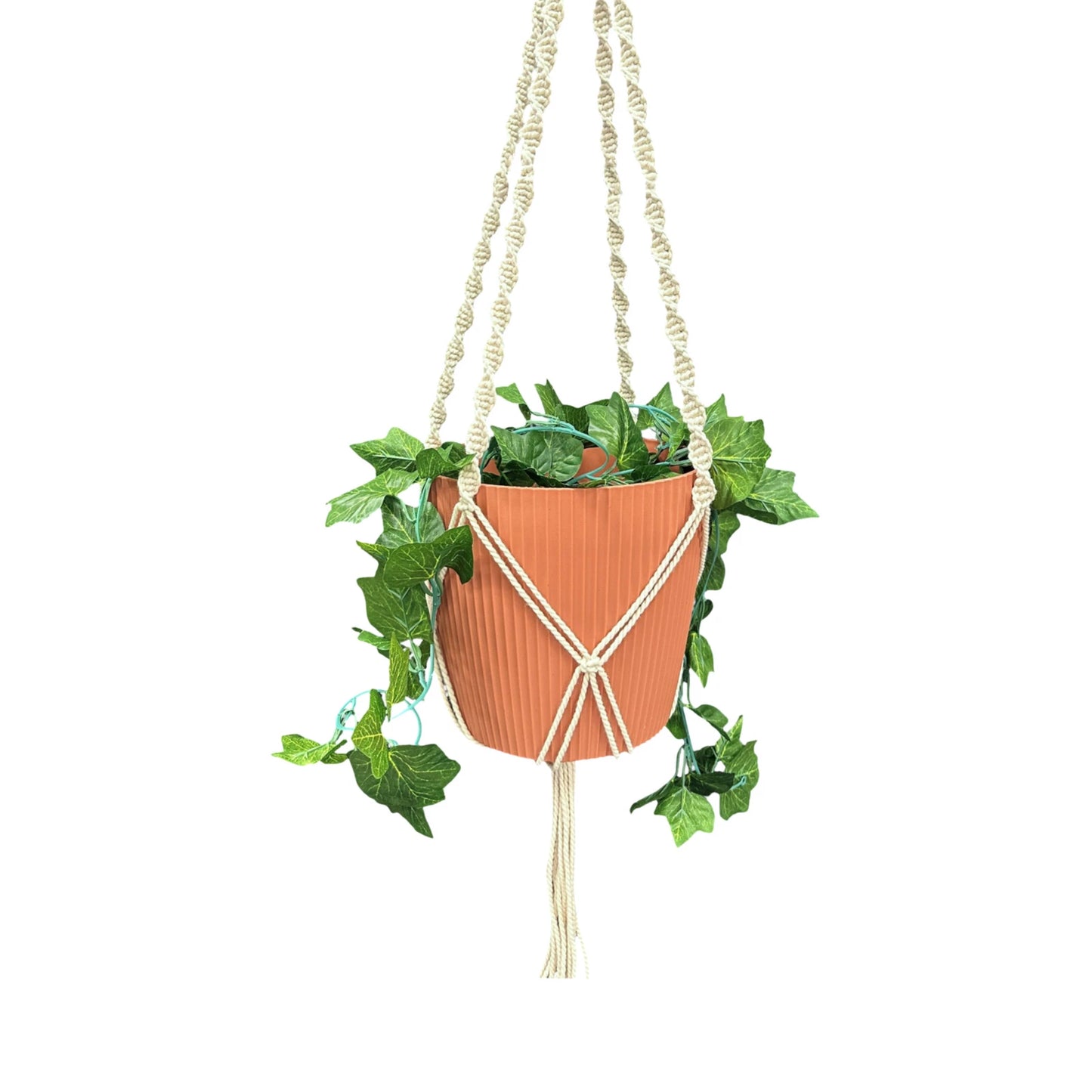 Eden 120cm Cotton Macrame Plant Hanger with Ring for Indoor/Outdoor Use