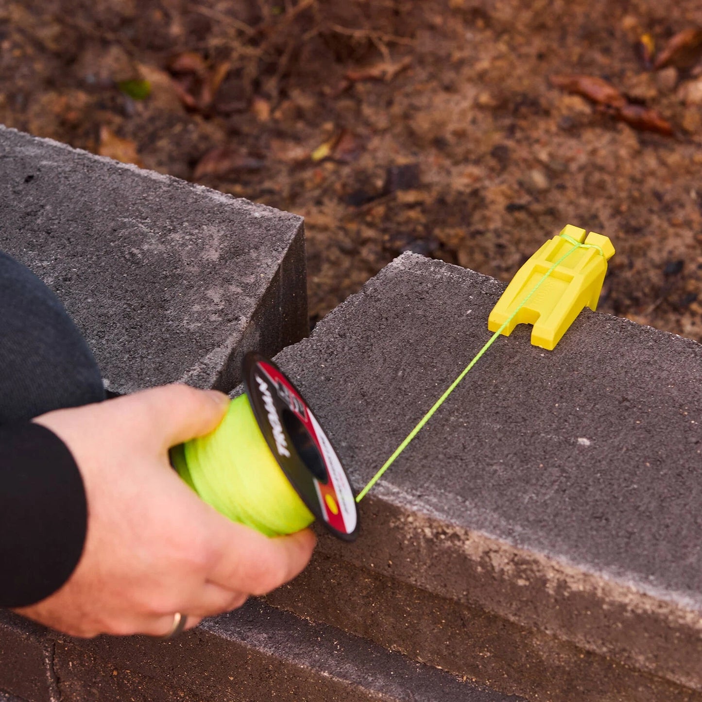 Trojan Rubber Line Block Lime Green - Durable, Ribbed Grip, Easy Tie-Off