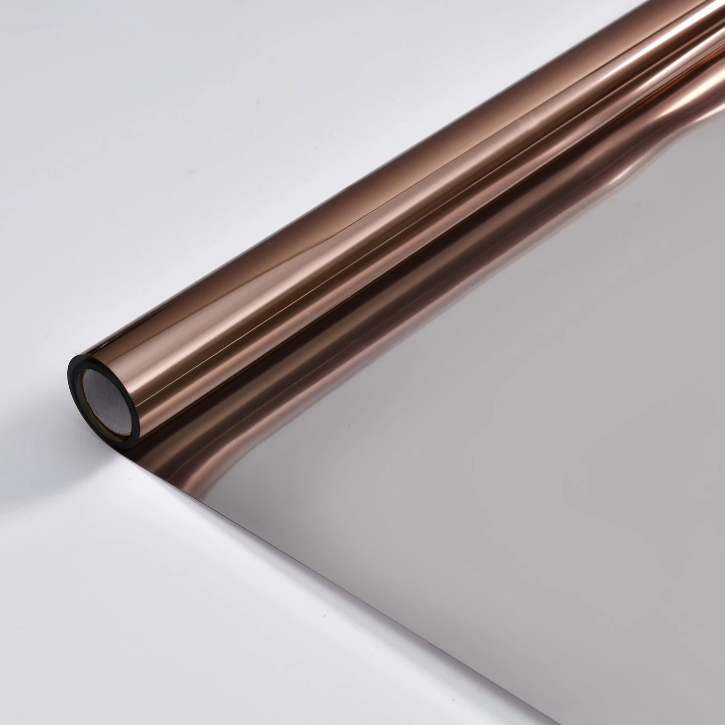 Pillar Bronze Mirror Static Window Film 0.45 x 2m - Decorative, Removable, Privacy