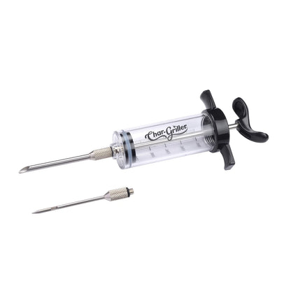 Char-Griller 50ml BBQ Marinade Injector, Dual Needle, Stainless Steel, Leak-Proof, Dishwasher Safe