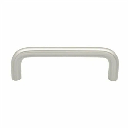Prestige Brushed Nickel D Handle 96mm - Modern Drawer Pull with Easy Installation