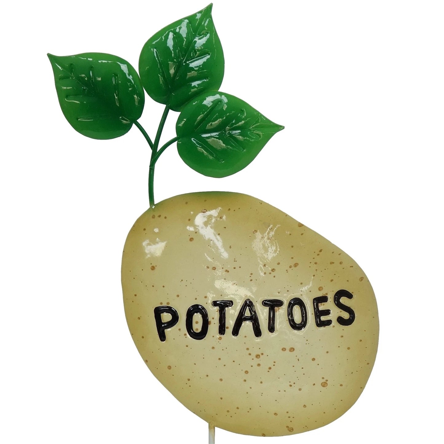 Decorative Vegetable Stake - Potatoes, Hand-Painted Steel, 500mm Height, Garden Marker