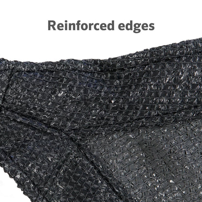 Coolaroo 3.6m Square HeatShield Shade Sail, Peppercorn, UV Protection, Durable HDPE Fabric