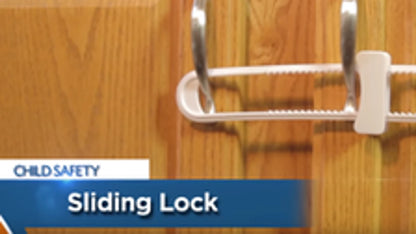 Dreambaby Child Safety Sliding Cabinet Lock, Durable Nylon, Portable, Child-Resistant, White