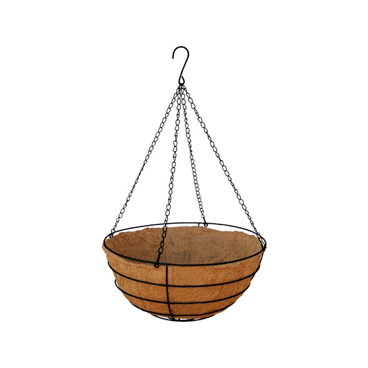 Brunnings 35cm Beehive Hanging Basket with Liner, Extra Strong, Decorative, Green