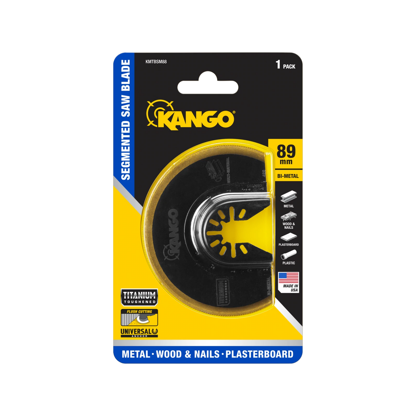 Kango 89mm Bi-Metal Segmented Saw Blade - Titanium Toughened, Flush Cuts, Multi Tool Compatible