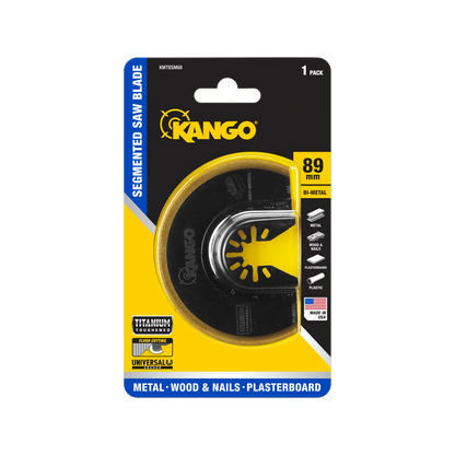 Kango 89mm Bi-Metal Segmented Saw Blade - Titanium Toughened, Flush Cuts, Multi Tool Compatible