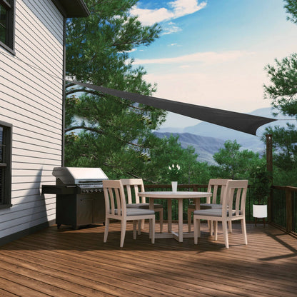 Coolaroo 3m Triangle Charcoal Shade Sail - 90% UV Block, Cancer Council Endorsed, Portable