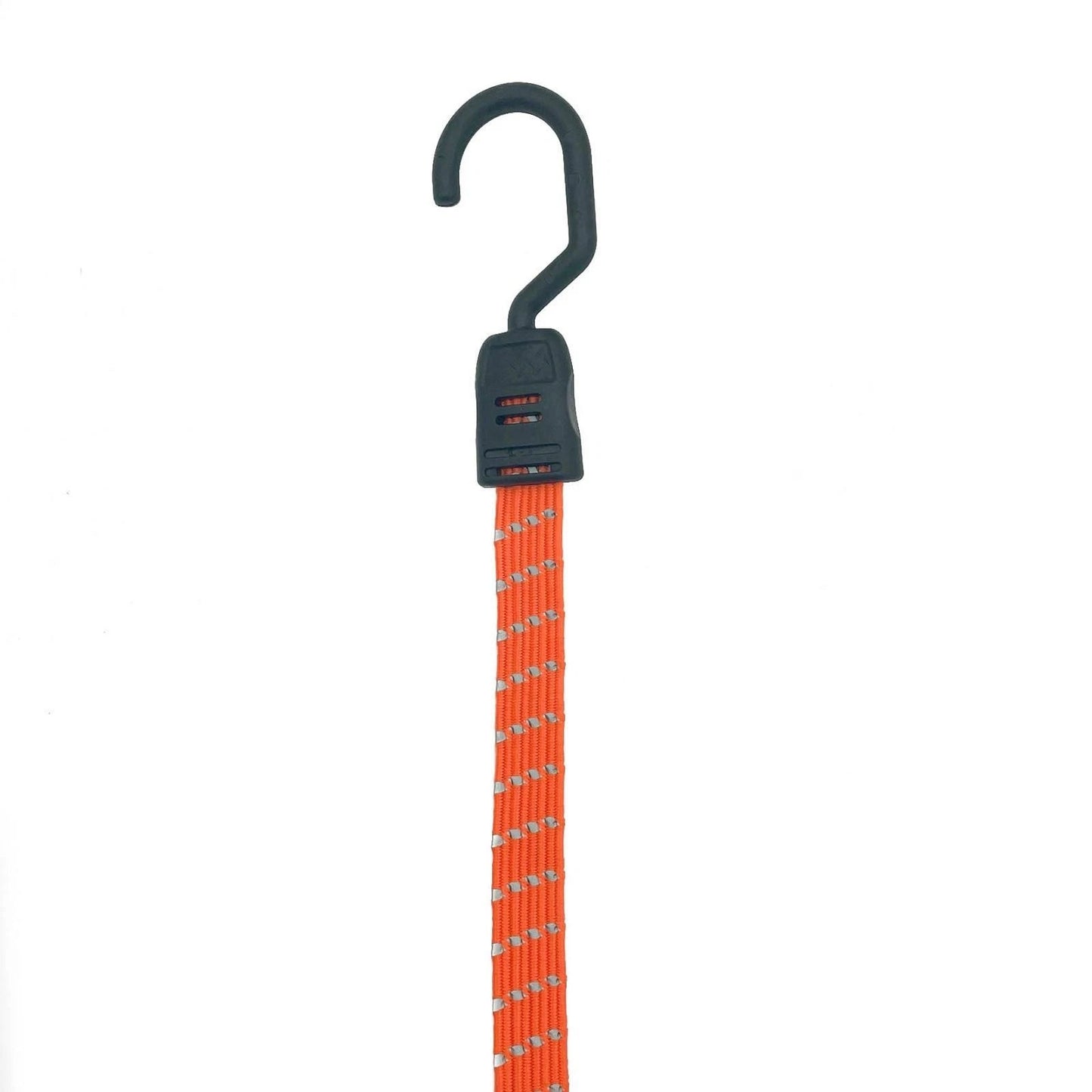 GRUNT 60cm Reflecta Flat Bungee Strap, 90kg Strength, Fluorescent Green/Orange, High Visibility