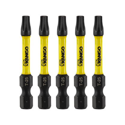 Kango HyperTorque TX25 50mm Impact Driver Bit 5 Pack - Magnetic Tip, Torsion Zone
