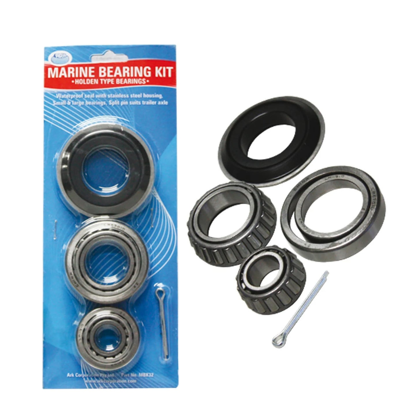 Ark Holden Marine Bearing Kit for 39mm/40mm Axles with Waterproof Seal