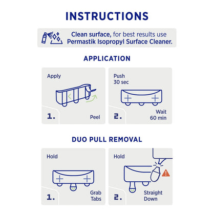 Permastik Clear Utility Caddy, Self-Adhesive, Holds 1kg, No Drilling Required