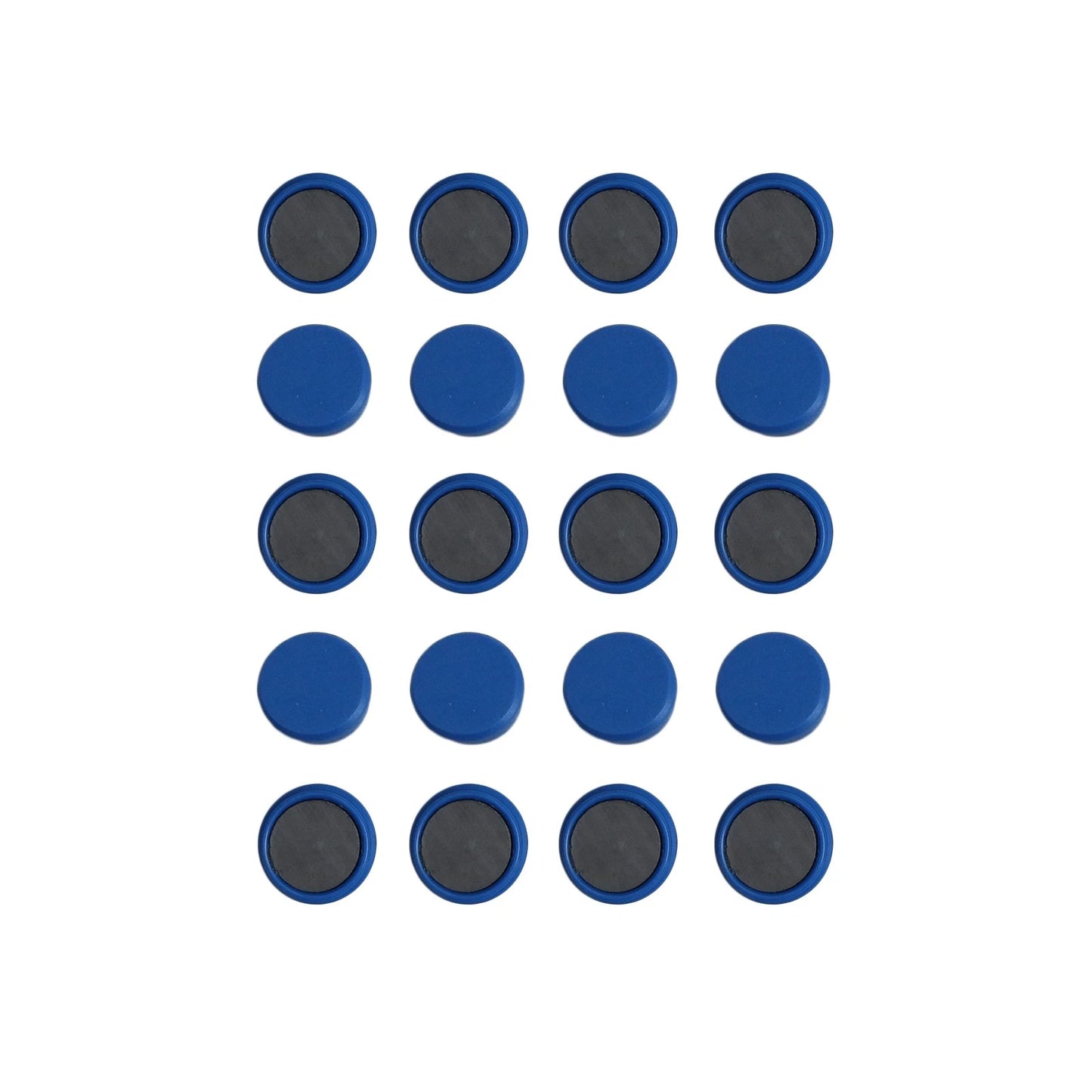 Everhang Dark Blue Magnet 20 Pack - Ceramic, Plastic Coated, Versatile Use