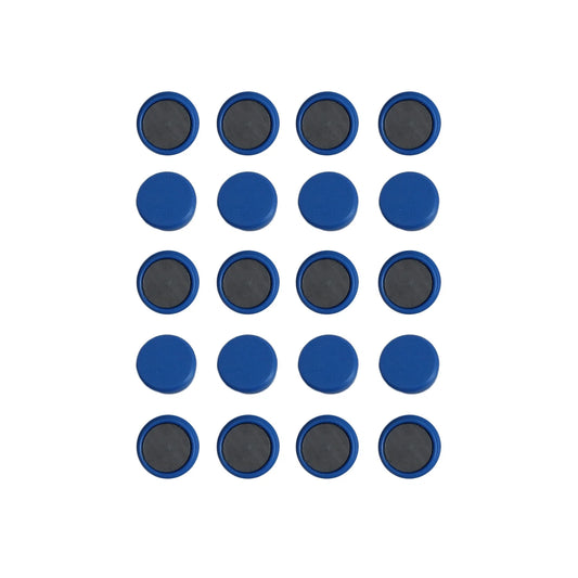 Everhang Dark Blue Magnet 20 Pack - Ceramic, Plastic Coated, Versatile Use