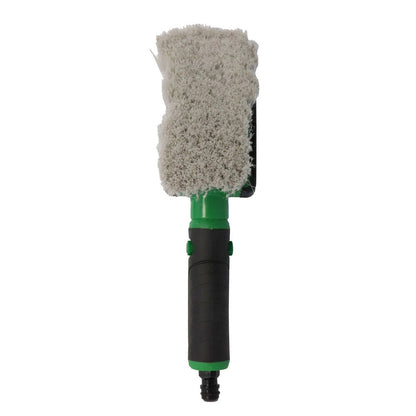 Turtle Wax Water Flow Wash Brush with Soft Bristles, Ergonomic Handle, Water Control Valve