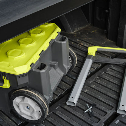 Ryobi LINK™ Rolling Toolbox & Crate, Modular, Impact-Resistant, IP65 Water/Dust Resistant