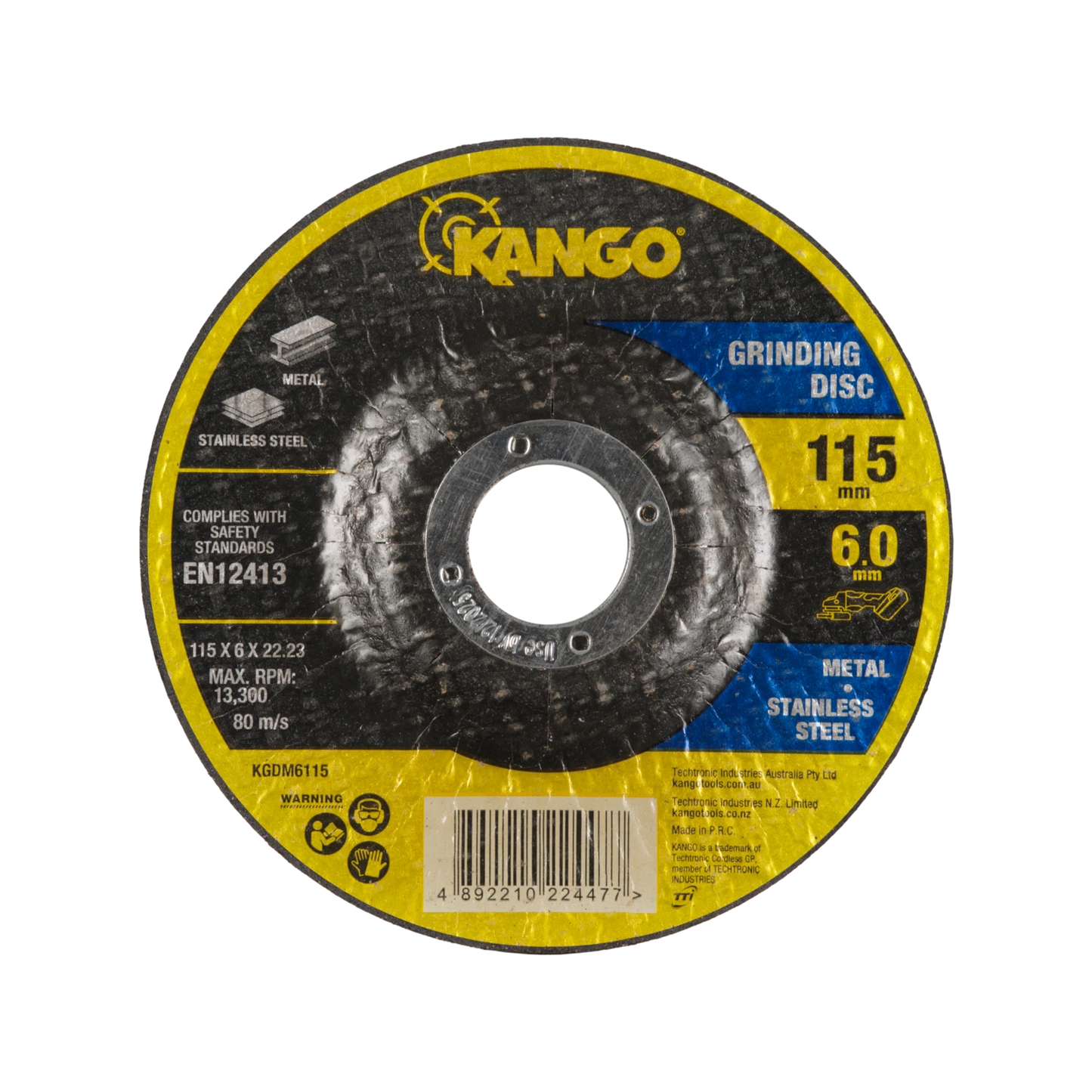 Kango 115mm Grinding Disc, Inox, Aluminium Oxide, Low Thermal Load, Angle Grinder Compatible