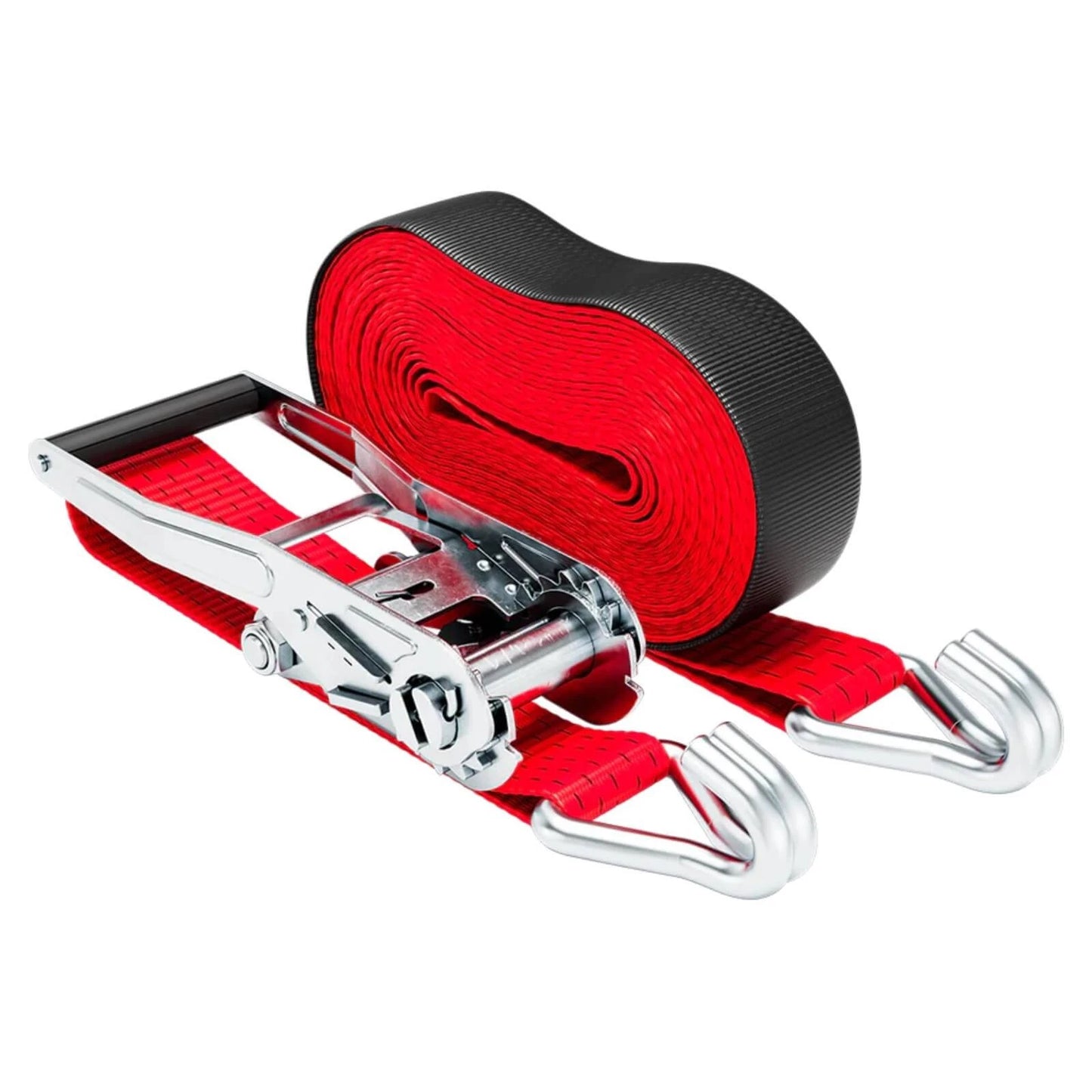 Quickloader 10m Ratchet Strap Tie Down 2500kg Lashing Capacity with Steel J-Hooks