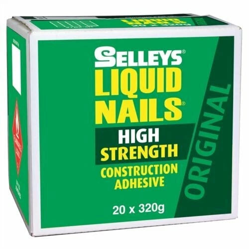 Selleys Liquid Nails 320g - 20 Pack, High Strength, All Weather, Paintable Adhesive