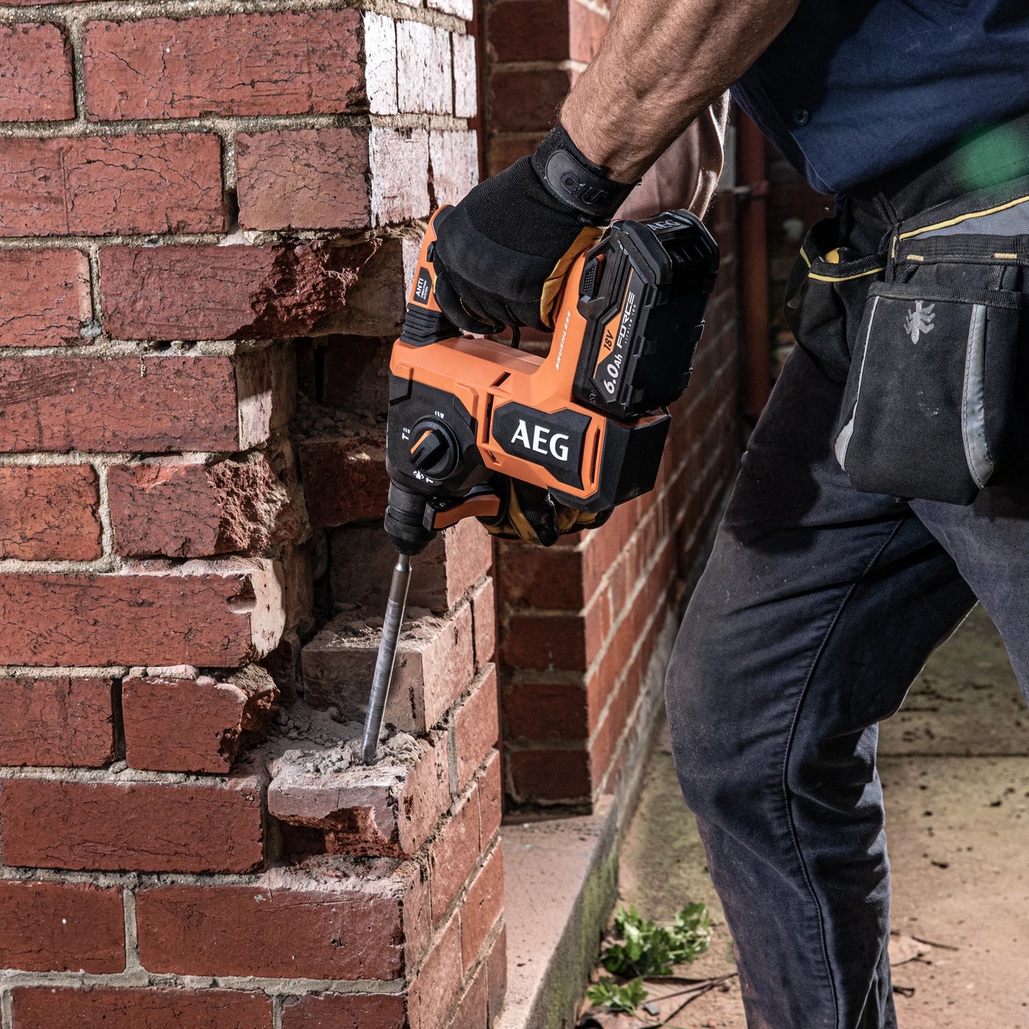 AEG 18V FUSION SDS+ Rotary Hammer Drill, 2.5J Impact, 3-Mode, Brushless Motor