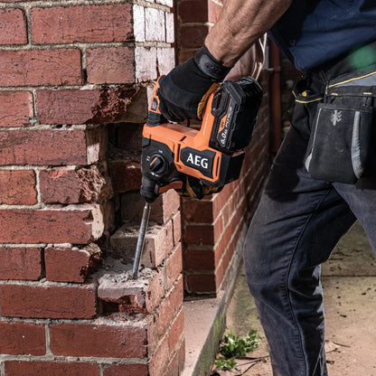 AEG 18V FUSION SDS+ Rotary Hammer Drill, 2.5J Impact, 3-Mode, Brushless Motor